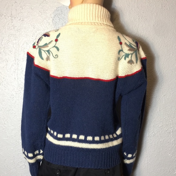Vintage Carol Reed Wool Knit Turtleneck Sweater - Picture 3 of 5